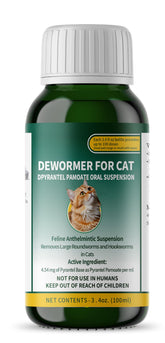 VivelysZoa liquid dewormer bottle for cats, easy administration and parasite support.