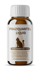 VivelysZoa Praziquantel liquid bottle supports gentle at-home deworming