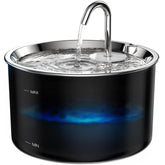 VIVIDORAMA cat fountain lid: stainless steel top boosts durability and easy cleaning.