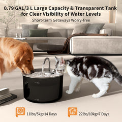 VIVIDORAMA four-stage filtration: cleaner, oxygen-rich water for pets.