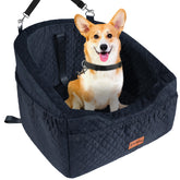 Vivifying dog car seat in car showing secure fit for small to medium dogs.