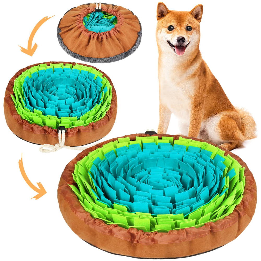 Vivifying Pet Snuffle Mat blue-green packaging highlighting dog enrichment.