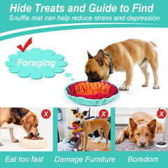 Vivifying Snuffle Mat for dogs in action with hidden treats for sniffing