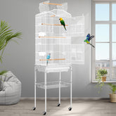VIVOHOME 64-inch bird cage with play top on rolling stand for easy relocation