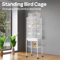 VIVOHOME bird cage side door access for quick feeding and cleaning
