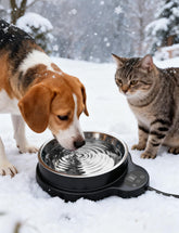 ViwalmPoul heated water bowl outdoor keeps pets hydrated in winter