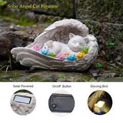 VKEVOC peaceful sleeping cat statue offers serene garden tribute and memory keepsake