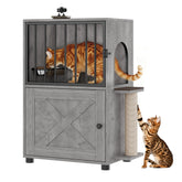 VKTO Cat Feeding Station with dog-proof door keeps dogs away from cat food.