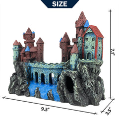 VMCN orange-detail castle highlights vibrant color in aquariums