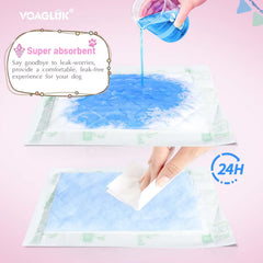 VoagLuk liners demonstrate quick-dry surface reducing wetness for pet comfort.
