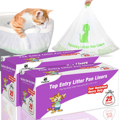 VoagLuk top-entry litter box liner in use offers secure fit and leak protection.