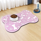 Voanos dog cat mat pink bone pattern enhances pet space and decor.