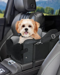 Vokvaktak center console dog car seat side view, secure fit for small dogs during travel