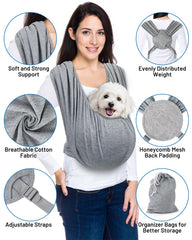 Vokvaktak dog sling soft cotton fabric close-up emphasizes breathable comfort
