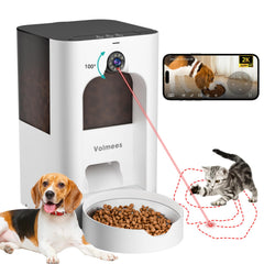 Volmees automatic cat feeder front view for home use and scheduling