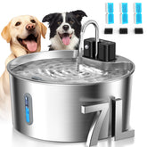 Voluas wireless dog water fountain shown in a flexible placement setup for hydration