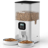 Voluas double cat feeder two bowls keeps two cats fed together with synchronized portions.