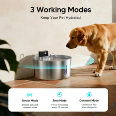Voluas water tank full visual highlights 1.8-gallon capacity for multiple pets