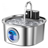 Voluas wireless stainless steel fountain for clutter-free pet hydration
