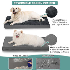 Vonabem orthopedic dog bed with egg crate foam for joint comfort.