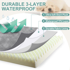 Vonabem waterproof XL dog bed orthopedic support—helps spine and joints rest