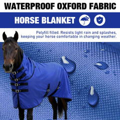 Vortexain horse blanket tail wrap helps keep hindquarters dry.