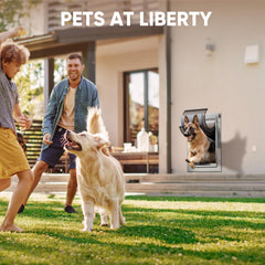 VOSOIR dog door wall telescoping tunnel enables adjustable wall fit for interior exterior installations.