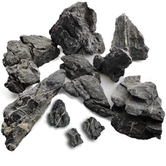 Voulosimi Seiryu rock aquarium decor shows natural stripes for realism