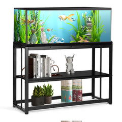 VOWNER 55-75 gallon tank stand front view shows sturdy steel build for safe display