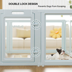 VPNQwQ stable base with strong suction cups keeps the playpen steady on smooth floors.