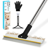 VTOPVMAX carpet rake copper scraper lifts embedded fur from a dense carpet