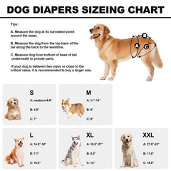 VUNCESSIN diaper with adjustable Velcro for a secure fit on growing dogs.