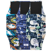 VUNCESSIN pack-3 front view of washable dog diapers showing reusable design for training
