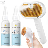VVWVVW pet-steam-brush front view shows compact design for quick grooming sessions.