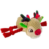VWPTCHI Christmas dog toy squeaky reindeer for engaging fetch and playtime.