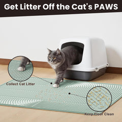 VZYTV Cat Litter Mat advanced trapping texture captures litter and moisture.