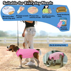 Wabdhaly dog cone alternative sleeve fit demonstrates freedom to move after incision.