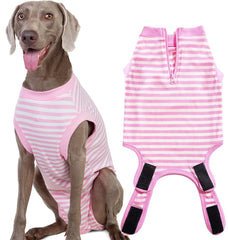 Wabdhaly recovery suit with cone-alternative zipper protects incisions during healing