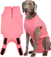 Wabdhaly recovery suit front view shows easy zipper access for post-surgery care.