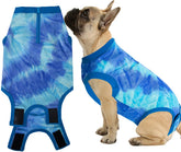 Wabdhaly recovery suit back view shows incision protection for healing