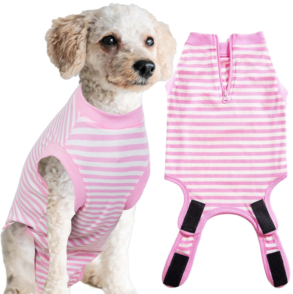 Wabdhaly Recovery Suit for Dogs close-up demonstrates soft fabric that promotes comfortable healing.