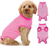 Wabdhaly recovery suit for dogs zipper closeup showing easy wear and quiet operation