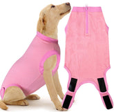 Wabdhaly Recovery Suit with zipper closure for easy on-off during dog recovery.