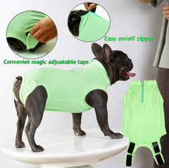 Wabdhaly soft breathable dog surgery suit close-up shows skin-friendly fabric