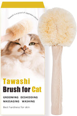 Wablade Relaxing Cat Grooming Brush front view showing gentle massaging action for sensitive cats