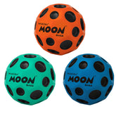 Waboba Moon Ball 3-pack packshot showing orange, teal, and cobalt colors for outdoor play.