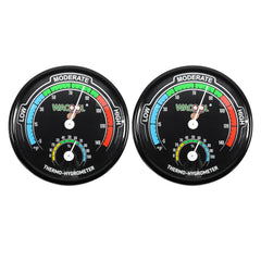 WACOOL mini analog thermometer hygrometer dial readout shows precise temp and humidity at a glance.