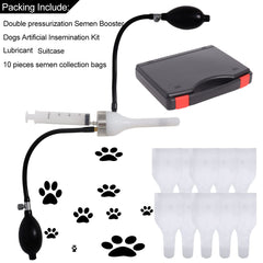 Wadoy dog artificial insemination kit side view, ergonomic setup.