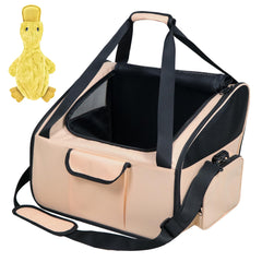 Wag Onward dog car bed front view emphasizes secure fit for stress-free trips.