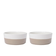 Waggo Dipper Bowl Set 2 Vintage Grey front view shows color pop and form